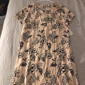 Nude and black t shirt dress